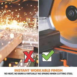 Evolution R210SMS 210mm  Electric Single-Bevel Sliding Multi-Material Mitre Saw 220-240V