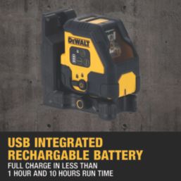 DEWALT DCLE14201RB-XJ Red Self-Levelling Cross-Line USB Laser