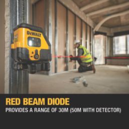 DEWALT DCLE14201RB-XJ Red Self-Levelling Cross-Line USB Laser