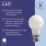LAP  B22 A60 LED Light Bulb Milky 806lm 3.8W 2 Pack