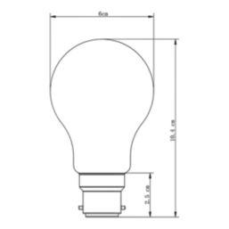 LAP  B22 A60 LED Light Bulb Milky 806lm 3.8W 2 Pack