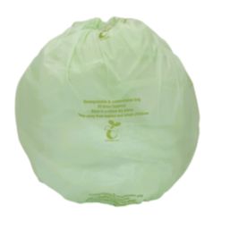 L-PRO Love The Earth Light Green Compostable Caddy Liners 25Ltr 60 Pack