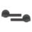 Cooke & Lewis Wembrit Lever on Rose Door Handles Pair Matt Black