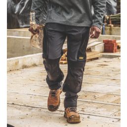 DEWALT Waterford Work Trouser Grey/Black 40" W 31" L