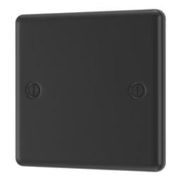 LAP  1-Gang Blanking Plate Matt Black