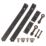 GateMate Black Straight Adjustable Bands & Hooks 165mm x 24" x 600mm 2 Pack