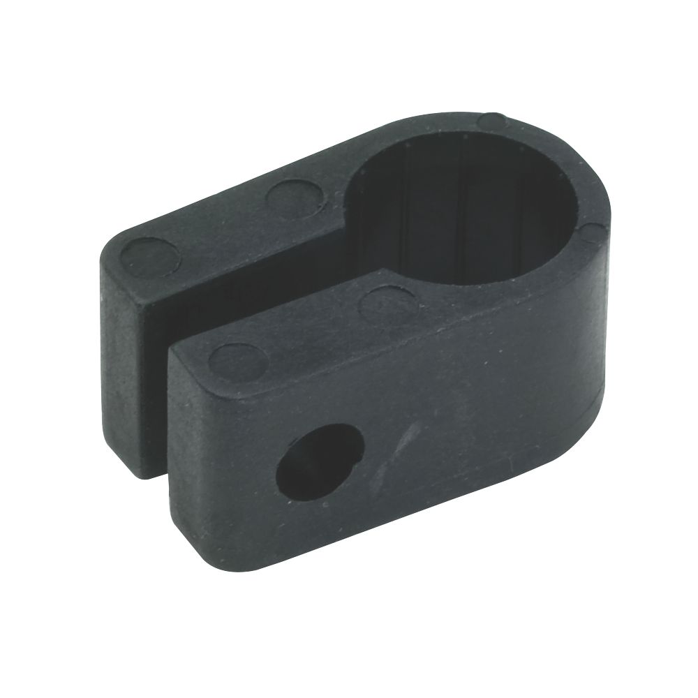 Tower Black Cc7 Cable Cleats 18mm 25 Pack Cable Clips Screwfix Ie