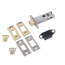 Smith & Locke Electro Brass/Satin Chrome Tubular WC Dead Bolt 76mm Case - 56mm Backset