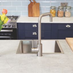 ETAL Forma Single Lever Kitchen Mixer Tap Brushed Steel Finish
