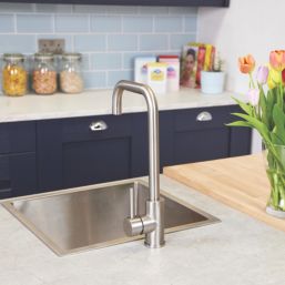 ETAL Forma Single Lever Kitchen Mixer Tap Brushed Steel Finish