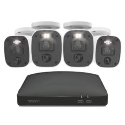 Swann SWDVK-858804MQ1TB-EU 1TB 8-Channel 4K Wired DVR Security System & 4 x 4K Indoor & Outdoor Cameras