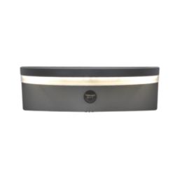 Lutec Vyzor Outdoor LED Solar Wall Light  With PIR Sensor Dark Grey 1000lm