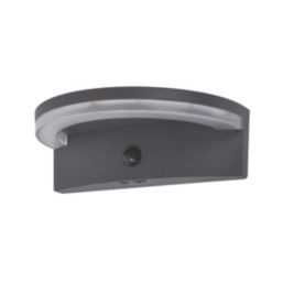 Lutec Vyzor Outdoor LED Solar Wall Light  With PIR Sensor Dark Grey 1000lm