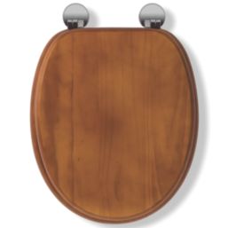 Croydex Davos  Toilet Seat Pine Antique