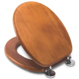 Croydex Davos  Toilet Seat Pine Antique