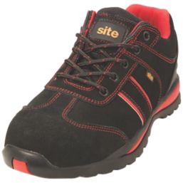 Site Coltan    Safety Trainers Black / Red Size 7