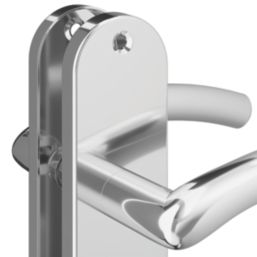 Cooke & Lewis Bourne Lever on Backplate Lockable Handle Pair Polished Chrome