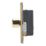 Contactum Lyric 3-Gang 2-Way LED Dimmer Switch  Brushed Brass