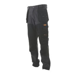 DEWALT Memphis Work Trousers Grey/Black 42" W 31" L