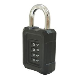 Smith & Locke   Closed Shackle Combination  Padlock Black 50mm