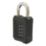 Smith & Locke   Closed Shackle Combination  Padlock Black 50mm