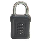 Smith & Locke   Closed Shackle Combination  Padlock Black 50mm