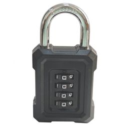 Smith & Locke   Closed Shackle Combination  Padlock Black 50mm