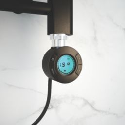 Flomasta 1000mm x 500mm 852BTU Black Flat Electric Towel Radiator