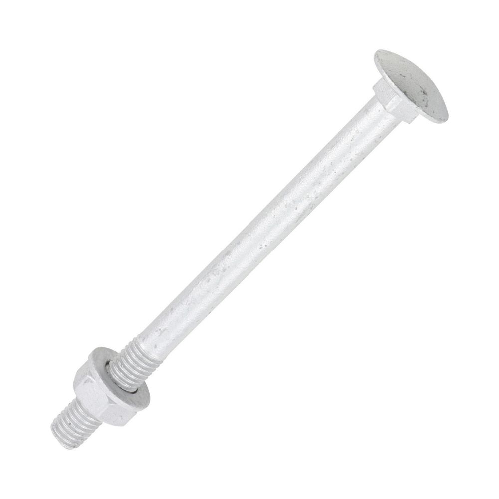 Timco Exterior Coach Bolts Carbon Steel Organic Silver Coating M10 x