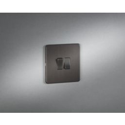 Knightsbridge  10AX 2-Gang 2-Way Light Switch  Smoked Bronze