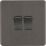 Knightsbridge  10AX 2-Gang 2-Way Light Switch  Smoked Bronze