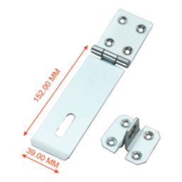 Smith & Locke Hasp & Staple Silver Zinc-Plated 152mm
