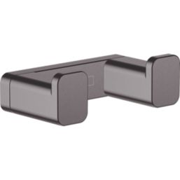 Hansgrohe AddStoris Double Bathroom Hook Brushed Black Chrome