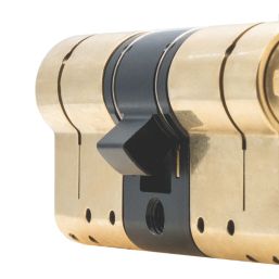 Smith & Locke Fire Rated 3 Star Diamond Double Cylinder Lock 40-40 (80mm) Polished Brass