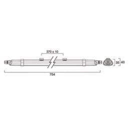 Sylvania Sylsplash Single 2ft LED IP65 Batten Light 20W 2500lm 220-240V