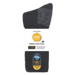 SockShop IOMI Footnurse Diabetic Socks Black 6-11 3 Pack