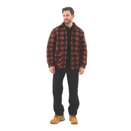 Site  Fleece Shirt Jacket Red/Black Small 35-37" Chest