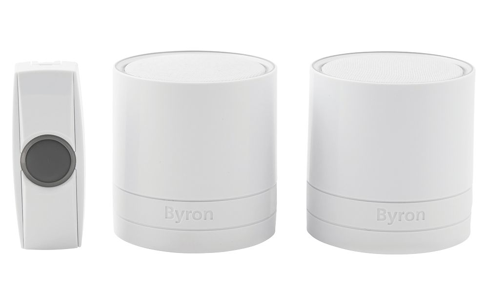 Byron PlugIn Wireless Door Chime Kit White Screwfix