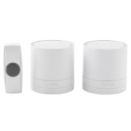 Byron  Plug-In Wireless Door Chime Kit White