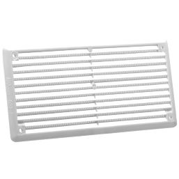 Map Vent Fixed Louvre with Flyscreen Vent White 152mm x 76mm
