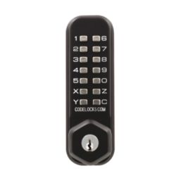 Codelocks  Push-Button Lock & Mortice Latch with Code-Free Mode 52mm Matt Black