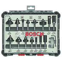 Bosch  ¼" Shank Router Bit Set 15 Pieces