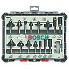 Bosch  1/4" Shank Router Bit Set 15 Pieces