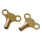 Faithfull Brass Radiator Keys 2 Pack