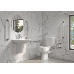 ETAL PDT-001021 Doc M Hinged Grab Rail Brushed Steel 600mm x 200mm x 32mm