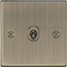 Knightsbridge  10AX 1-Gang 2-Way Light Switch  Antique Brass