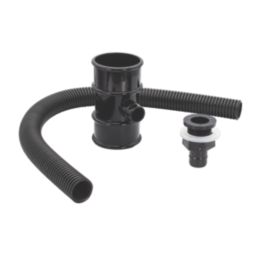 FloPlast MiniFlo Round Rainwater Diverter Black