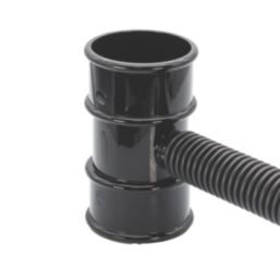 FloPlast MiniFlo Round Rainwater Diverter Black