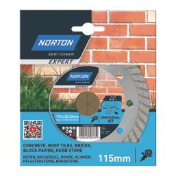 Norton Expert 70184631984 Multi-Material Diamond Blade 115mm x 22.23mm