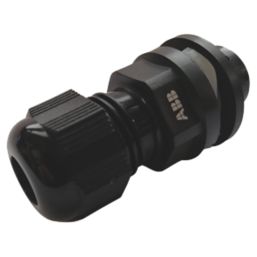 ABB Plastic Quick-Connect Cable Glands 25.2mm Black 10 Pack